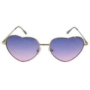 6110 | Two Tone Lens Heart Sunglasses